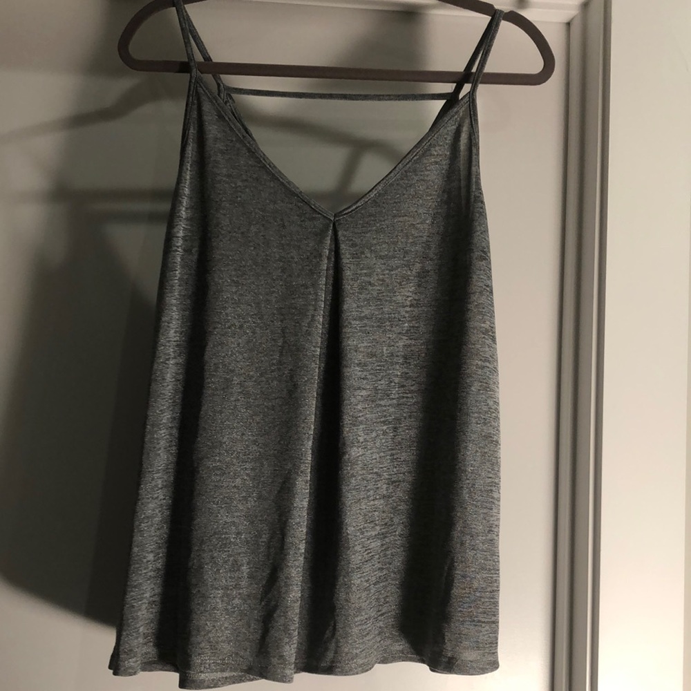 Shiny gray tank fun for night out